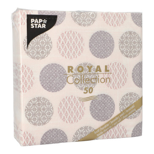 Servietten "ROYAL Collection" 1/4-Falz 40 cm x 40 cm rosa "Rococo"