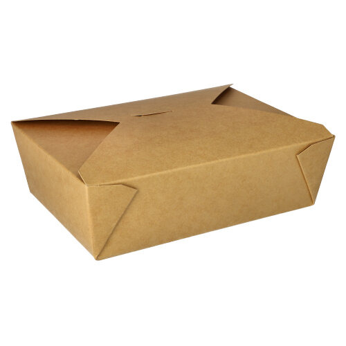 Lunchboxen, Pappe "pure" 2000 ml 6,4 cm x 14 cm x 19,7 cm braun