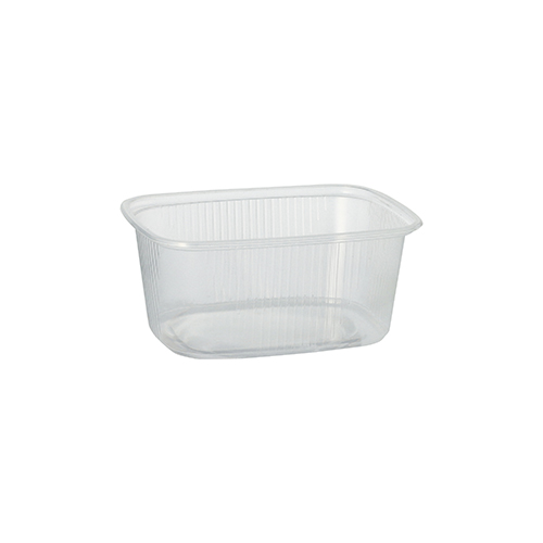 Verpackungsbecher, PP eckig 250 ml 4,9 cm x 8,1 cm x 10,8 cm transparent
