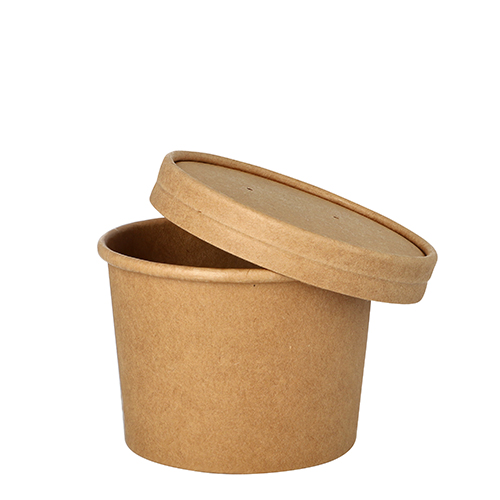 Suppenbecher, Pappe 350 ml Ø 9,8 cm · 7 cm braun