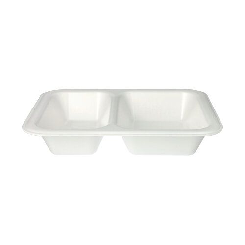 Siegelschalen, XPS 2-geteilt 800 ml 4,2 cm x 18,5 cm x 23,5 cm weiss laminiert