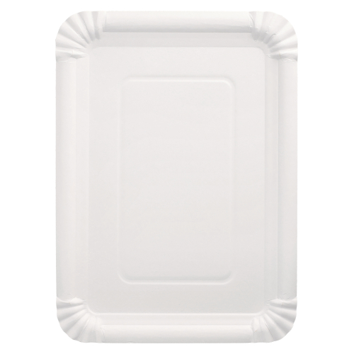 Teller, Pappe "pure" eckig 21,5 cm x 29 cm weiss