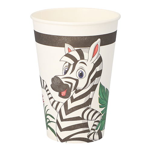 Trinkbecher, Pappe 0,2 l Ø 7 cm · 9,7 cm "Jungle"