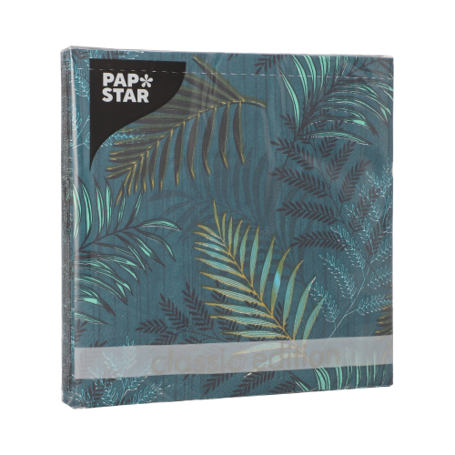 Servietten, 3-lagig 1/4-Falz 33 cm x 33 cm "Jungle Leaves"