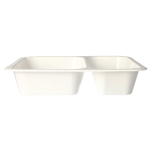 Mikrowellenschalen, PP 2-geteilt 1205 ml 4,9 cm x 22,7 cm x 17,8 cm weiss