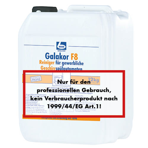 kg "Dr. Becher" Galakor F8 Reiniger 9,2 l für gewerbliche Geschirrspülautomaten
