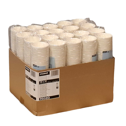 Trinkbecher mit Henkel, Pappe "To Go" 0,18 l Ø 7,3 cm · 7,8 cm "Coffee Rings"