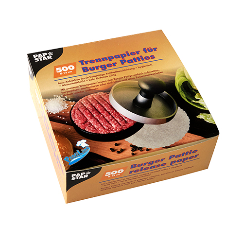 Trennpapiere für Burger Patties Ø 13 cm weiss Trennpapiere für Burger Patties Ø 13 cm weiss