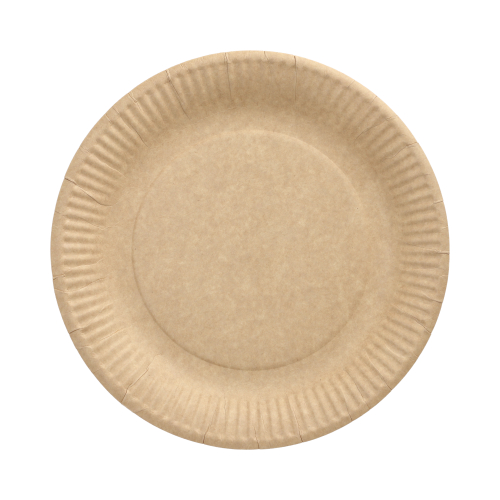 Teller, Pappe "pure" rund Ø 23 cm braun