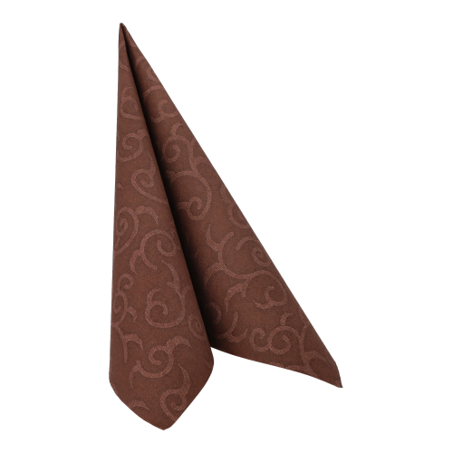 Servietten "ROYAL Collection" 1/4-Falz 40 cm x 40 cm braun "Casali"
