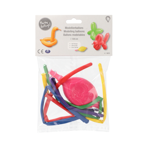 Modellierballons 120 cm farbig sortiert mit Pumpe