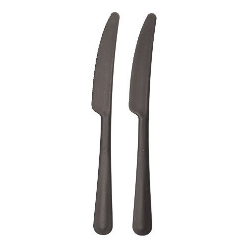 "Circulware" Mehrweg-Messer PP-MF 19,7 cm schwarz "Gaia" extra stabil, in Spenderbox