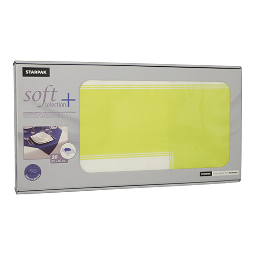 Mitteldecken, stoffähnlich, Vlies "soft selection plus" 80 cm x 80 cm limonengrün "Frame" Mitteldecken, stoffähnlich, Vlies "soft selection plus" 80 cm x 80 cm limonengrün "Frame"