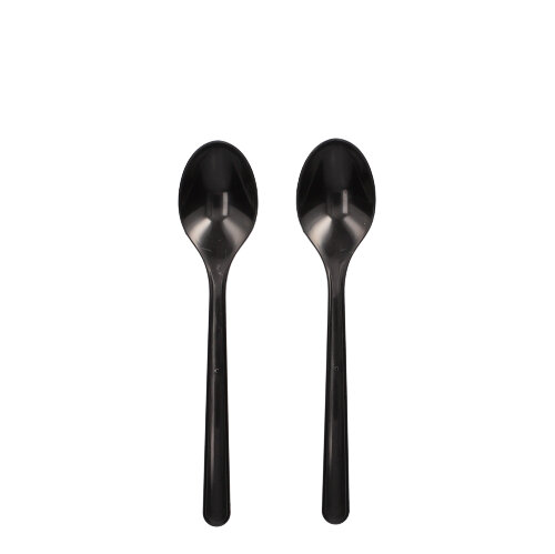 "Circulware" Mehrweg-Kaffeelöffel PP-MF 13 cm schwarz extra stabil