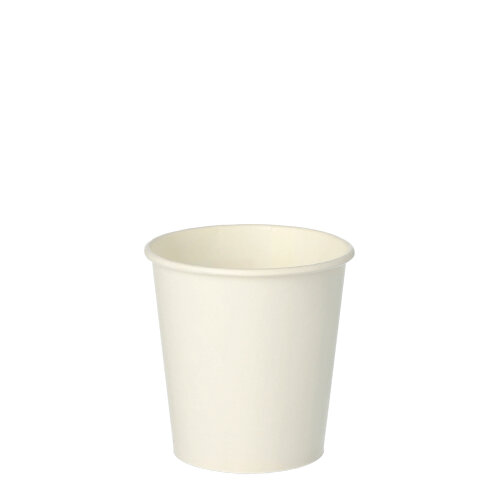 Trinkbecher für Kaltgetränke, Pappe 0,1 l Ø 6,3 cm · 6,3 cm weiss