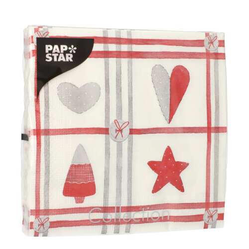 Servietten, 3-lagig 1/4-Falz 33 cm x 33 cm "Sewings"