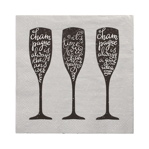 Servietten, 3-lagig 1/4-Falz 33 cm x 33 cm "Champagne"