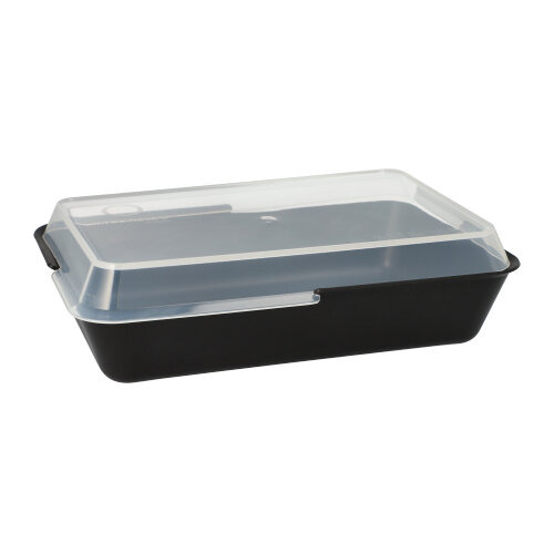 "Circulware" Mehrweg-Schalen Mix & Match eckig 4,7 cm x 15,6 cm x 23,4 cm schwarz