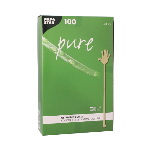 Getränke-Quirle, Bambus "pure" 21 cm "Hands"