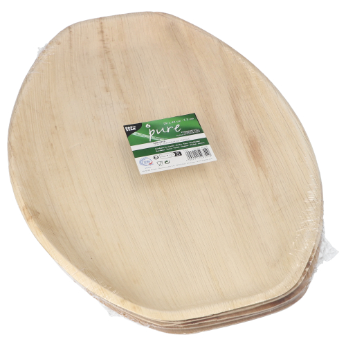 Tabletts, Palmblatt "pure" oval 3 cm x 43 cm x 29 cm natur