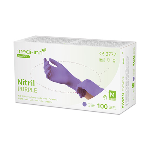 "Medi-Inn Classic" Handschuhe, Nitril puderfrei lila "Nitril Purple" Größe: M