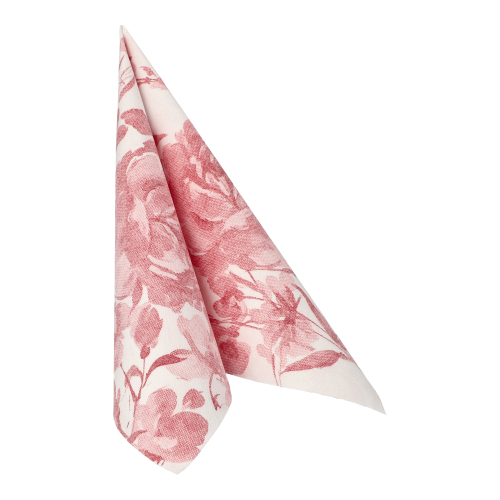 Servietten "ROYAL Collection" 1/4-Falz 40 cm x 40 cm bordeaux "Rose"