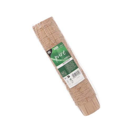 Dressingbecher, Papier "pure" 110 ml Ø 7 cm · 4,2 cm braun