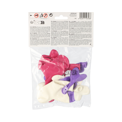 Luftballons farbig sortiert "Heart" small + medium