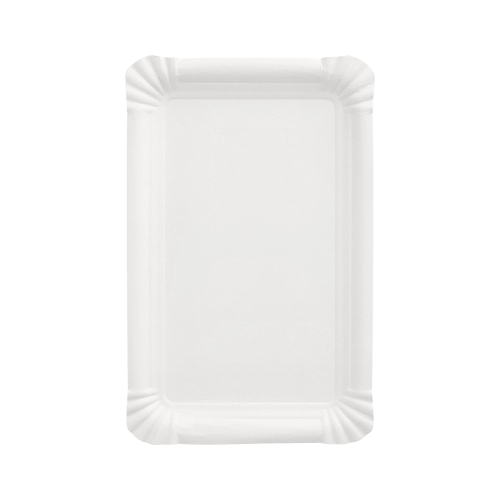 Teller, Pappe "pure" eckig 13 cm x 20 cm weiss