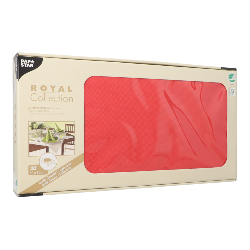 Mitteldecken, Tissue "ROYAL Collection" 80 cm x 80 cm rot