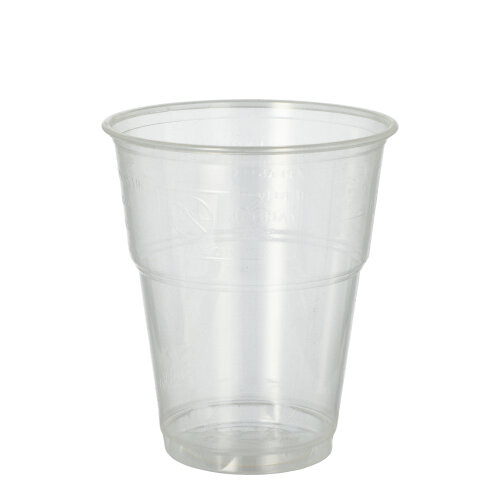 Kaltgetränkebecher, PLA "pure" 0,3 l Ø 9,5 cm · 11 cm glasklar mit Schaumrand