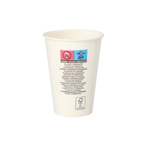 Automatenbecher, Pappe "To Go" 0,18 l Ø 7 cm · 9,2 cm weiss