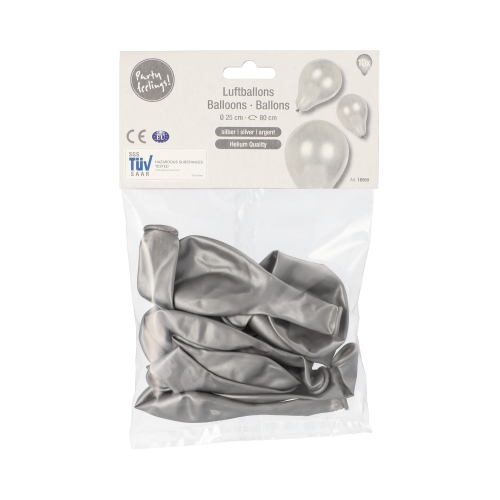Luftballons Ø 25 cm silber