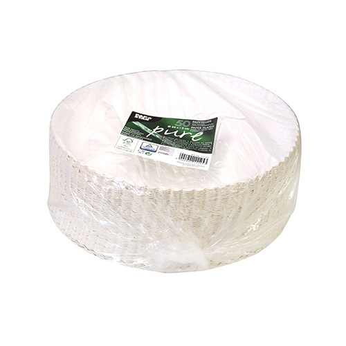 Teller, Pappe "pure" rund Ø 24 cm · 2 cm weiss