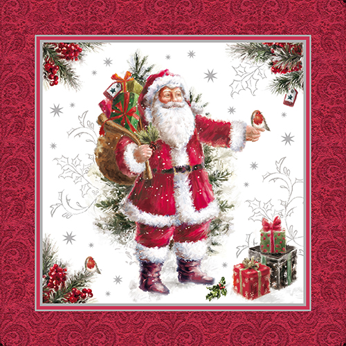 Servietten, 3-lagig 1/4-Falz 40 cm x 40 cm "HoHoHo" Servietten, 3-lagig 1/4-Falz 40 cm x 40 cm "HoHoHo"