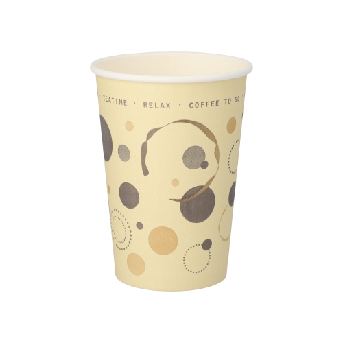 Trinkbecher, Pappe "To Go" 0,25 l Ø 8 cm · 11 cm "Coffee Rings"