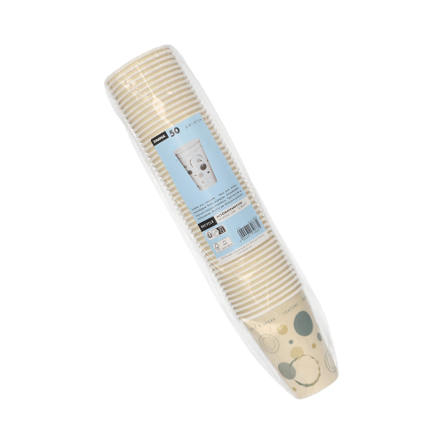 Automatenbecher, Pappe "To Go" 0,18 l Ø 7 cm · 9,2 cm "Coffee Rings"