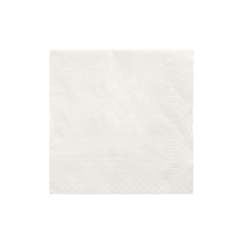 Servietten, 2-lagig 1/4-Falz 24 cm x 24 cm weiss "Logodruck"