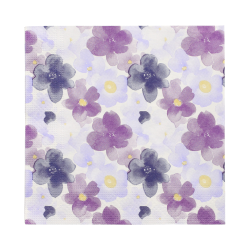 Servietten, 3-lagig 1/4-Falz 33 cm x 33 cm "Aquarell Flowers"