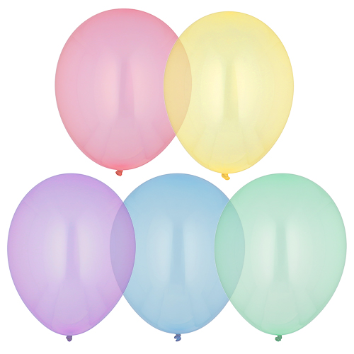 Luftballons Ø 29 cm farbig sortiert "Crystal" Luftballons Ø 29 cm farbig sortiert "Crystal"