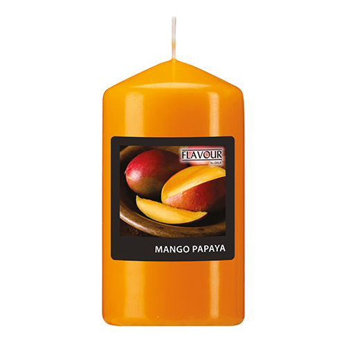 "GALA" Duft-Stumpenkerze Ø 58 mm · 110 mm pfirsich - Mango-Papaya