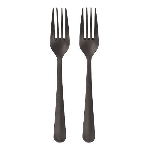 "Circulware" Mehrweg-Gabeln PP-MF 19 cm schwarz "Gaia" extra stabil
