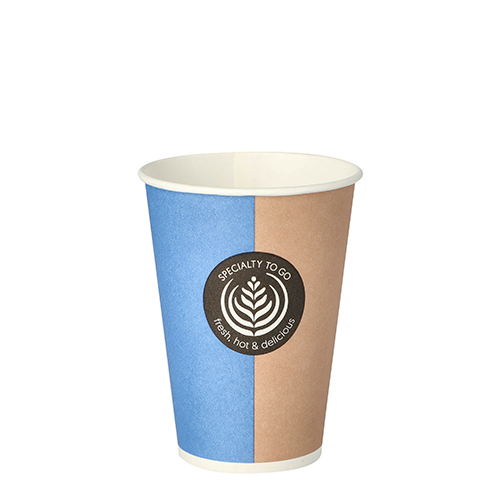 Automatenbecher, Pappe "To Go" 0,18 l Ø 7,01 cm · 9,2 cm "Barista Time"