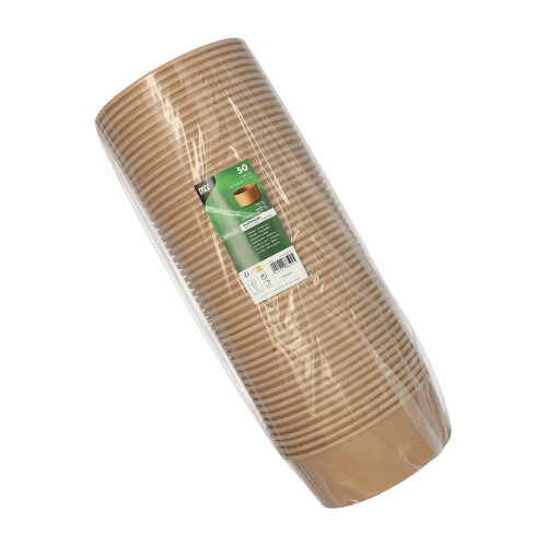 Salatschalen, Pappe rund 1300 ml Ø 18,4 cm · 7 cm braun