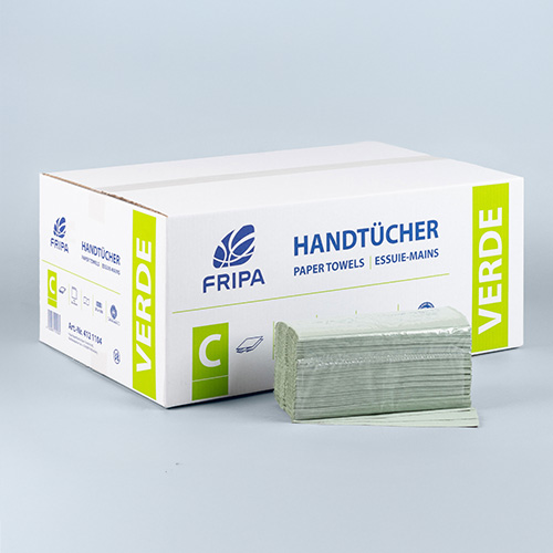 Blatt Handtuchpapier C-Falz 33 cm x 25 cm grün 1-lagig (20 x 180)