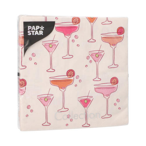 Servietten, 3-lagig 1/4-Falz 33 cm x 33 cm "Aperitifs"