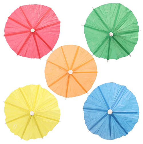 Deko-Picker 10 cm farbig sortiert "Eisschirmchen uni"