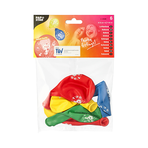 Zahlenluftballons Ø 25 cm farbig sortiert "9"