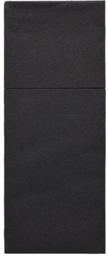 Bestecktaschen, Airlaid 40 cm x 48 cm schwarz "Premium" mit Besteckfalz