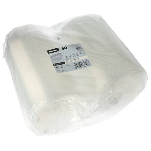 Verpackungsbecher mit Klappdeckeln, PP 8-eckig 500 ml 5,6 cm x 11 cm x 11 cm transparent
